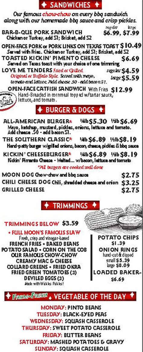 full moon bbq menu tuscaloosa|full moon bbq menu pdf.